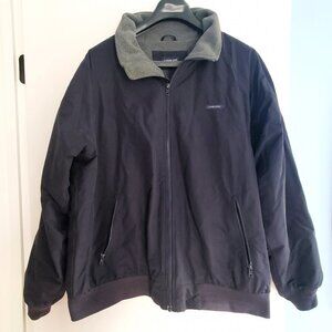 Lands' end wind jacket with fleece lining men XL